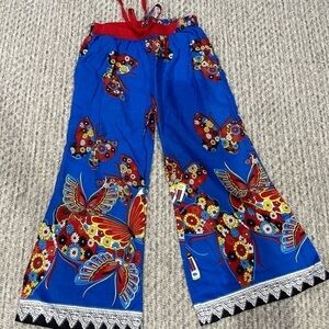 YO BABY Little Girls Loose Fitting Pants with Drawstring, EUC!